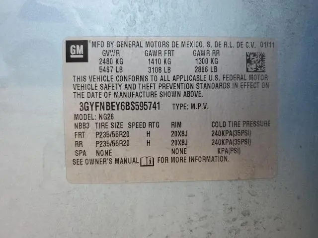 2011 CADILLAC SRX PERFORMANCE COLLECTION  