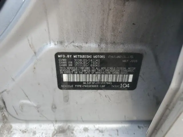 2017 MITSUBISHI MIRAGE G4 ES  