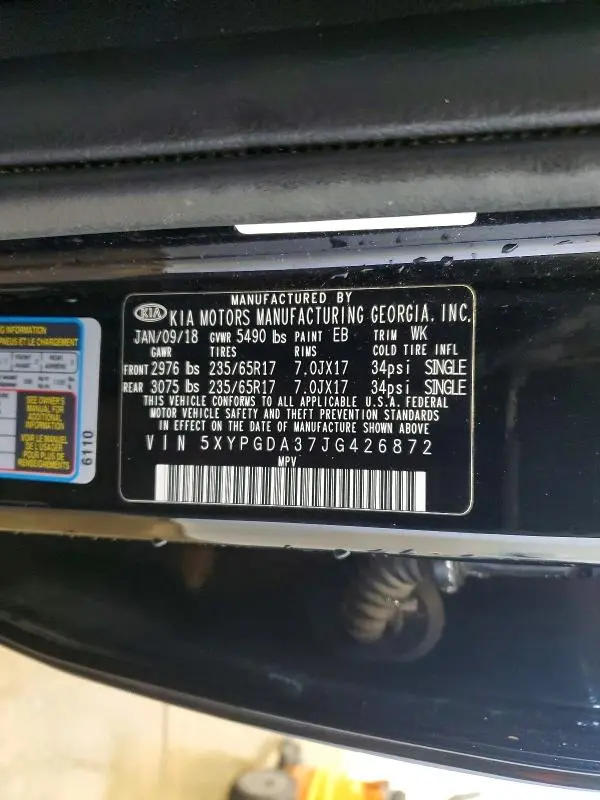 2018 KIA SORENTO LX  