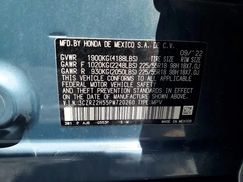 2023 HONDA HR-V SPORT  