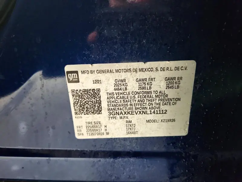 2022 CHEVROLET EQUINOX LT  