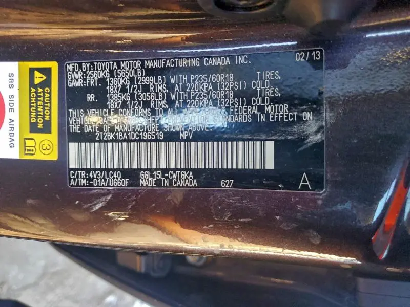 2013 LEXUS RX 350 BASE  