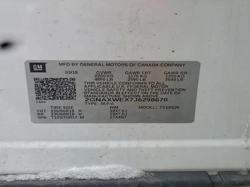 2018 CHEVROLET EQUINOX PREMIER  