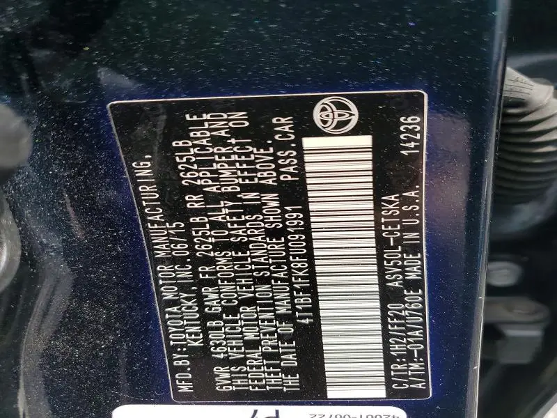 2015 TOYOTA CAMRY SE  