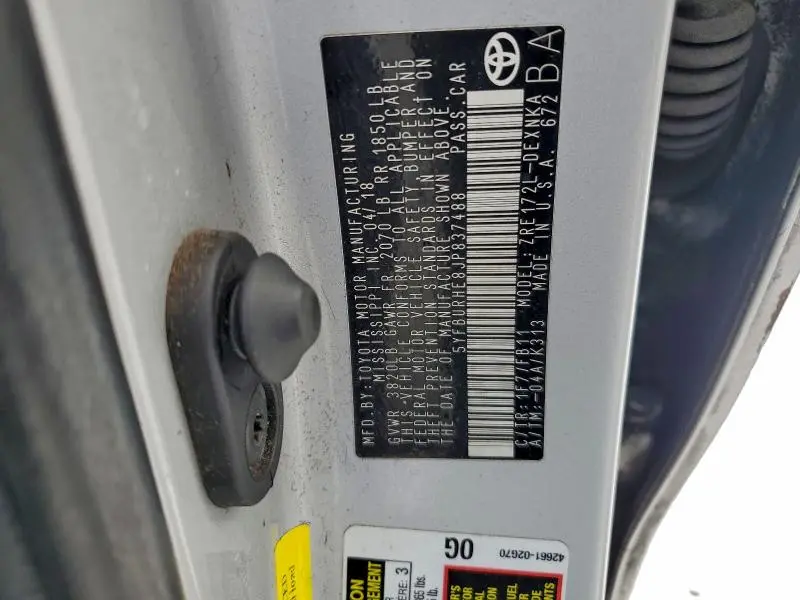 2018 TOYOTA COROLLA L  