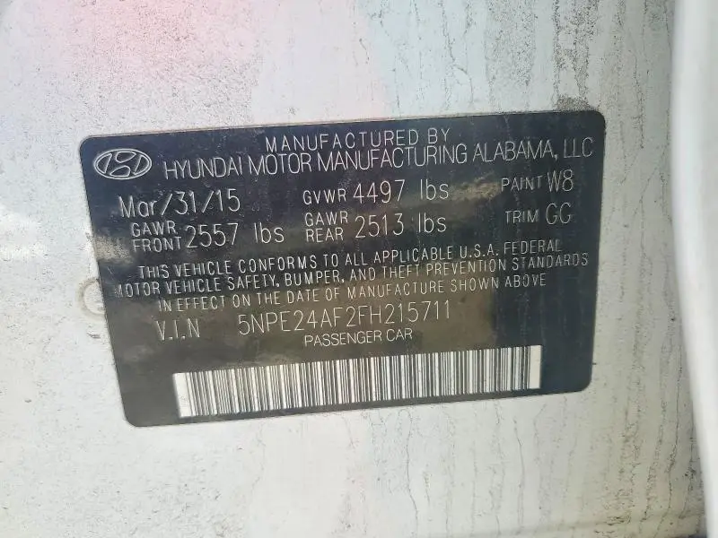 2015 HYUNDAI SONATA SE  