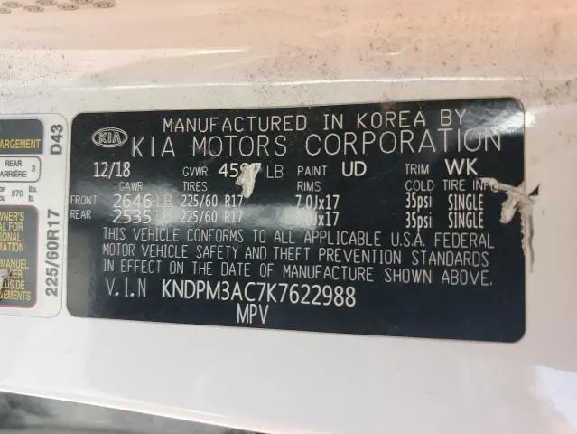 2019 KIA SPORTAGE LX  