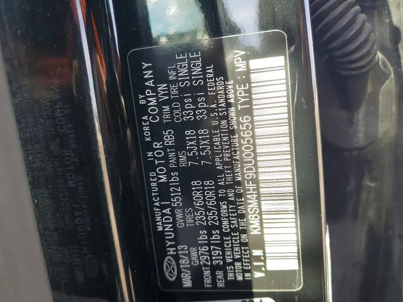 2013 HYUNDAI SANTA FE GLS  