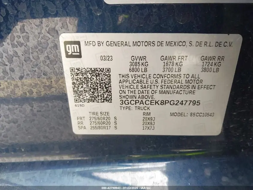 2023 CHEVROLET SILVERADO 1500 2WD  SHORT BED LT