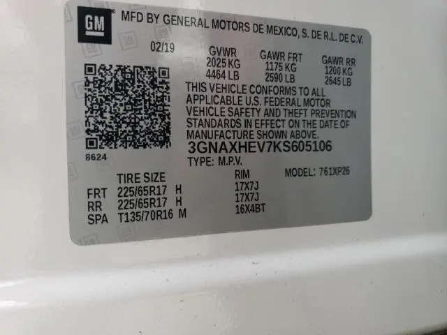 2019 CHEVROLET EQUINOX LS  