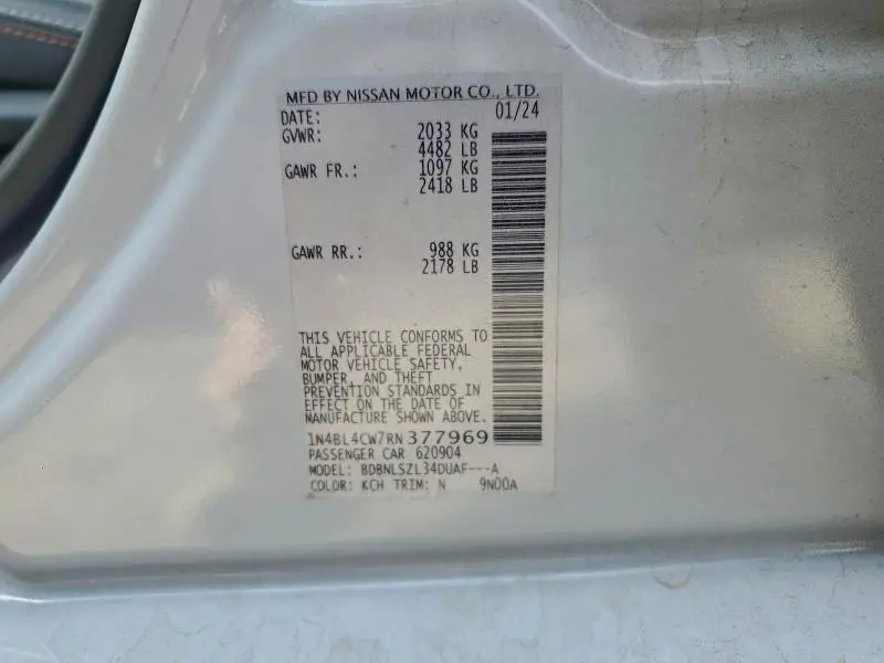 2024 NISSAN ALTIMA SR  