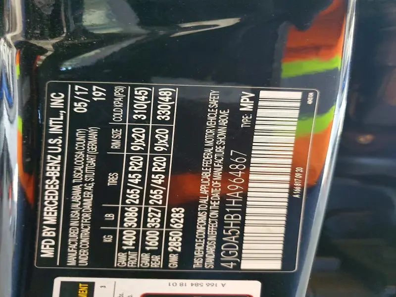 2017 MERCEDES-BENZ GLE 350 4MATIC  