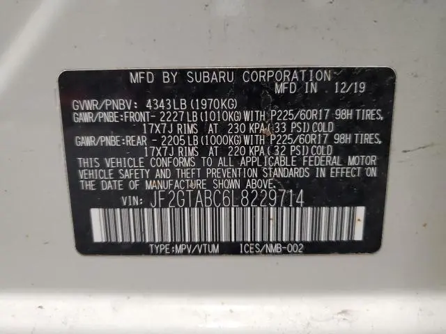 2020 SUBARU CROSSTREK 