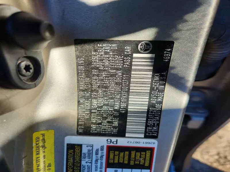 2015 TOYOTA CAMRY LE  