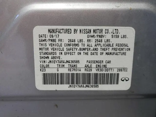 2018 INFINITI Q50 LUXE  