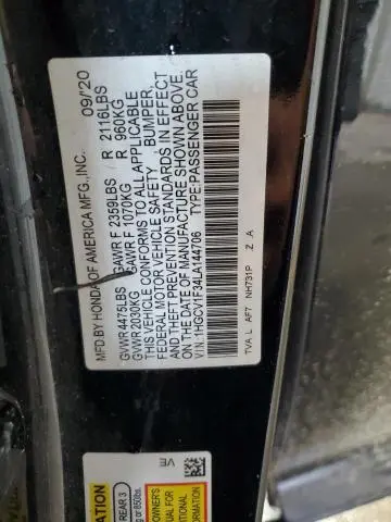 2020 HONDA ACCORD SPORT