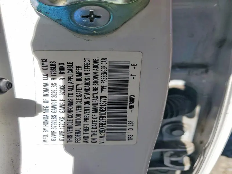 2013 HONDA CIVIC EXL  