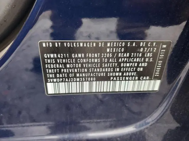 2013 VOLKSWAGEN JETTA SE  