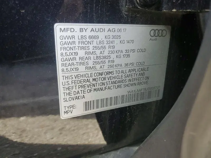 2018 AUDI Q7 PREMIUM PLUS  