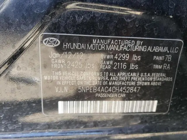 2012 HYUNDAI SONATA GLS  