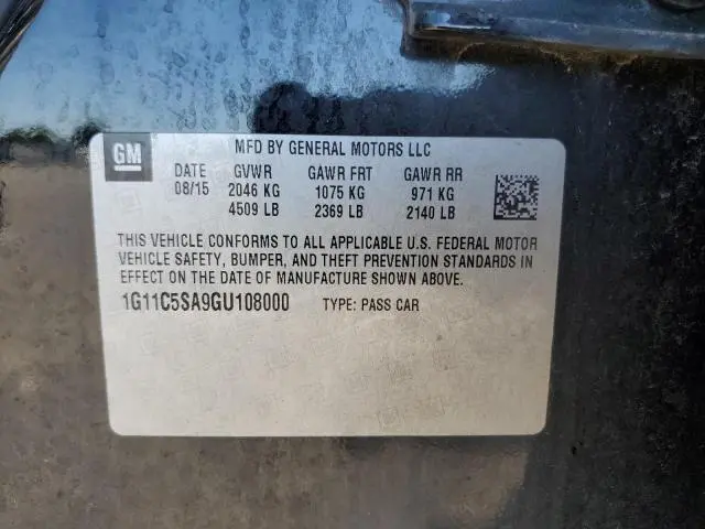 2016 CHEVROLET MALIBU LIMITED LT  