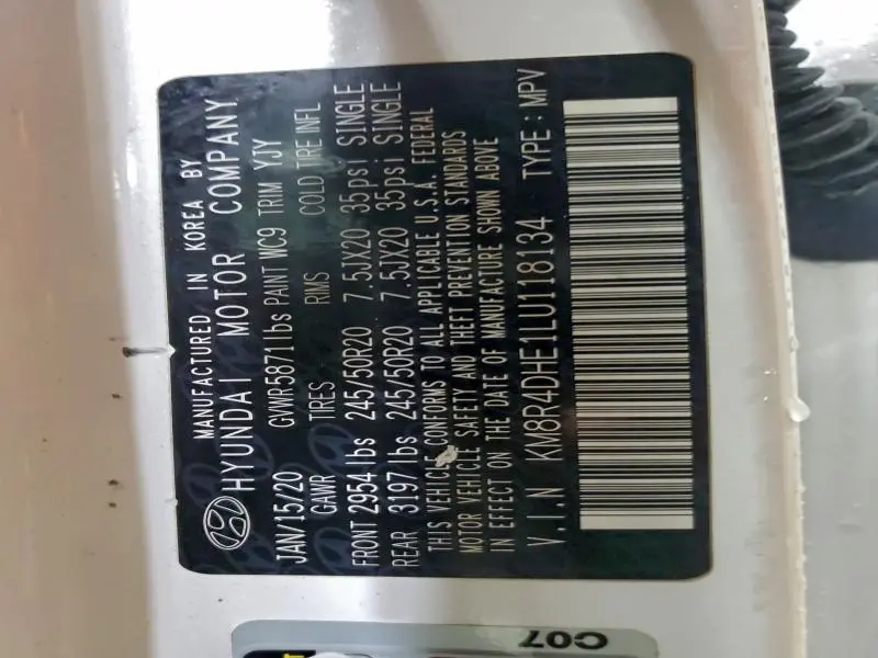 2020 HYUNDAI PALISADE SEL  