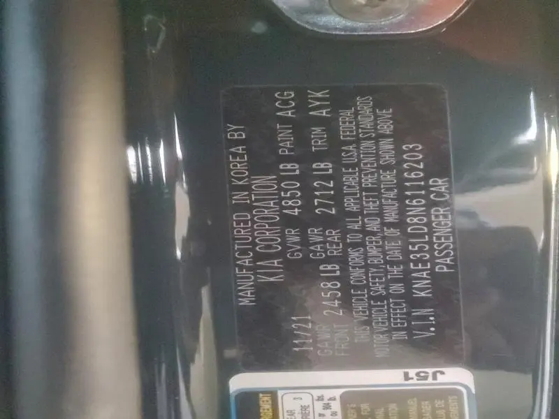 2022 KIA STINGER GT LINE  