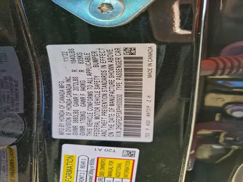 2023 HONDA CIVIC SPORT  