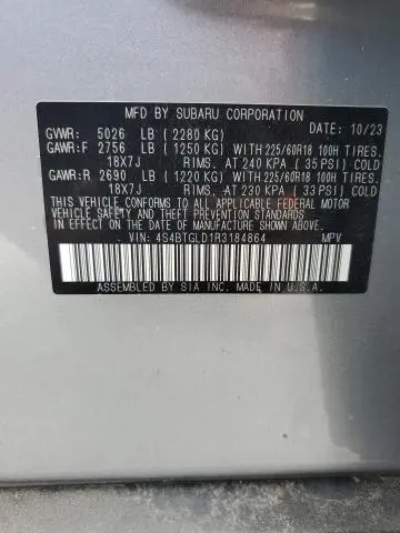 2024 SUBARU OUTBACK ONYX EDITION XT  