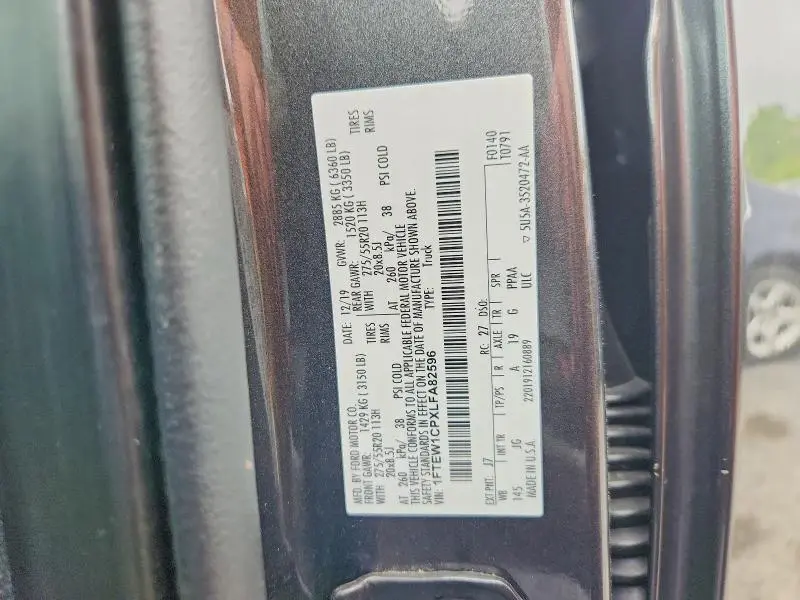 2020 FORD F150 SUPERCREW  