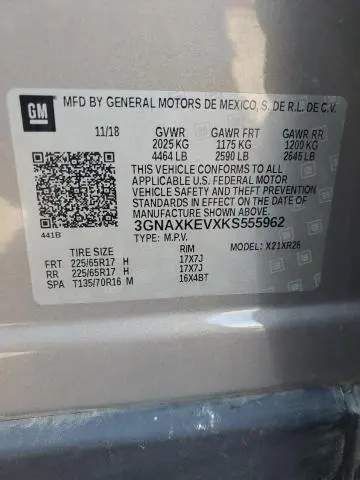 2019 CHEVROLET EQUINOX LT  