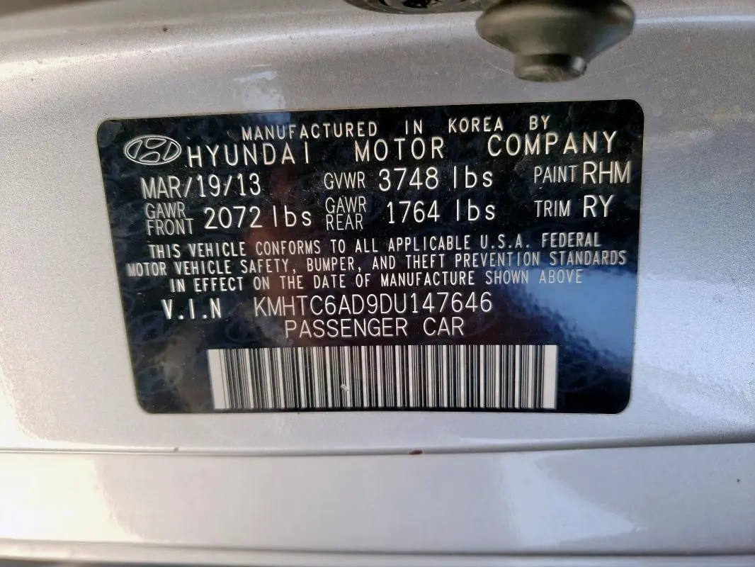 2013 HYUNDAI VELOSTER   