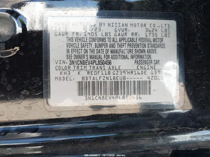 2023 NISSAN VERSA 1.6 SV XTRONIC CVT