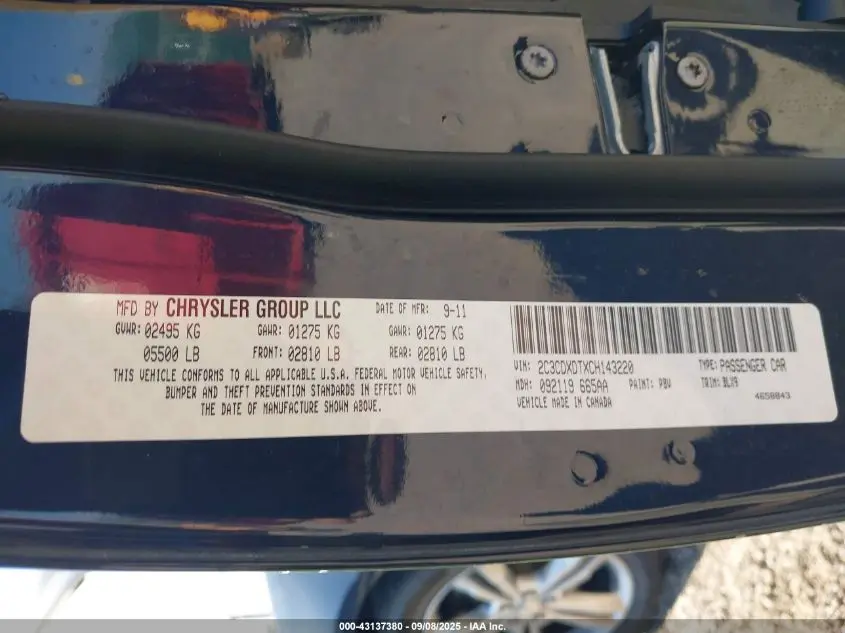 2012 DODGE CHARGER R/T