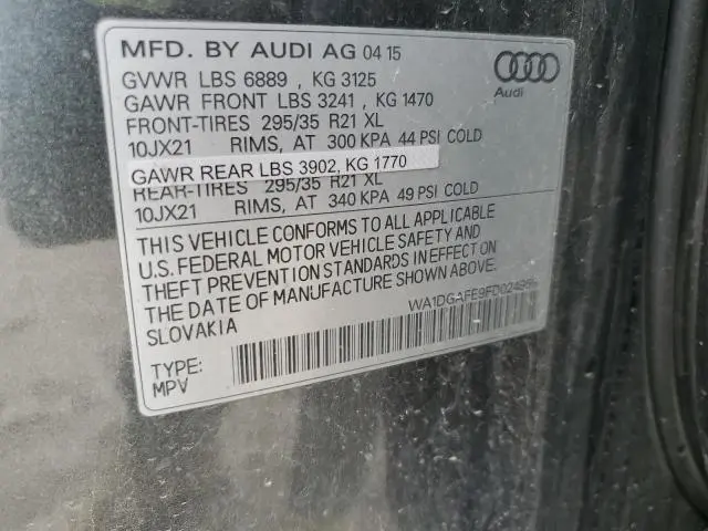 2015 AUDI Q7 PRESTIGE  