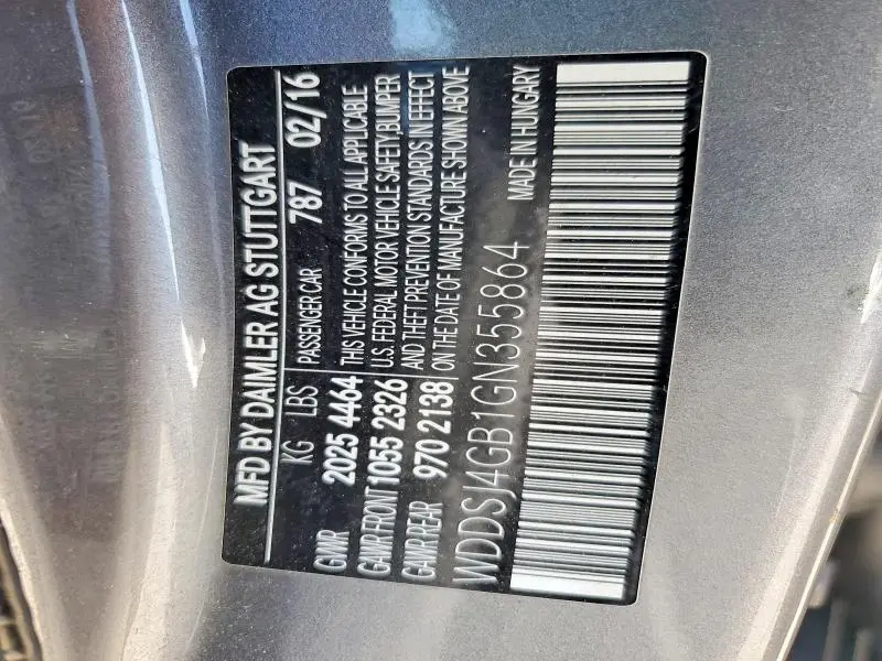 2016 MERCEDES-BENZ CLA 250 4MATIC  