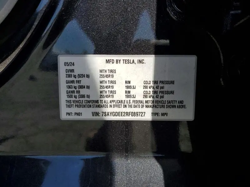2024 TESLA MODEL Y   