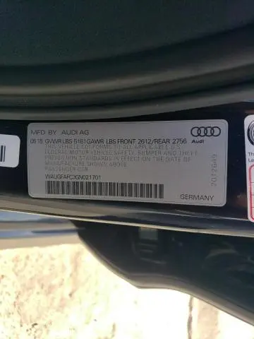 2016 AUDI A6 PREMIUM PLUS  