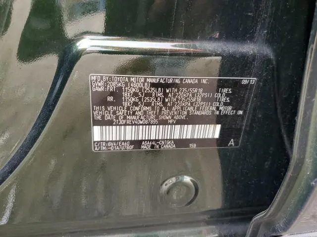 2013 TOYOTA RAV4 LIMITED  