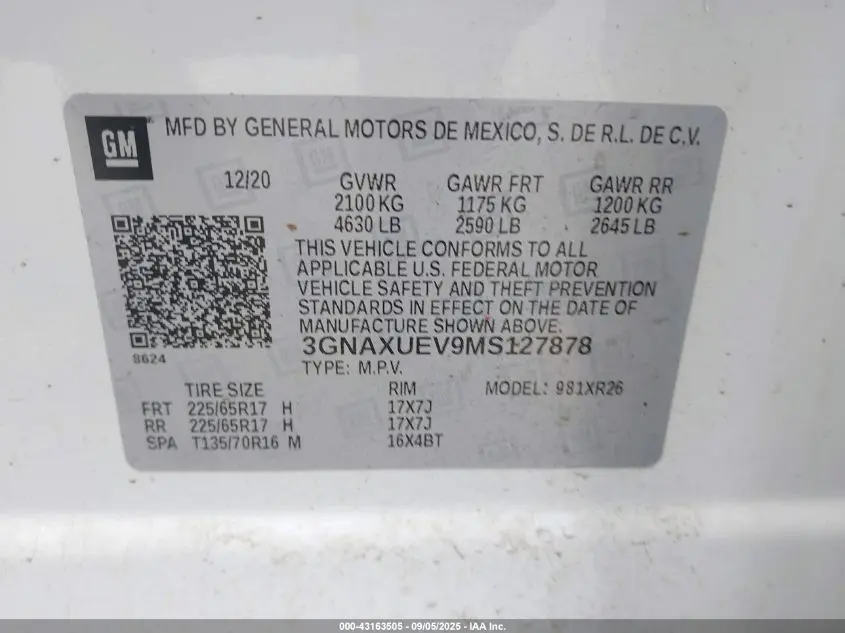 2021 CHEVROLET EQUINOX AWD LT