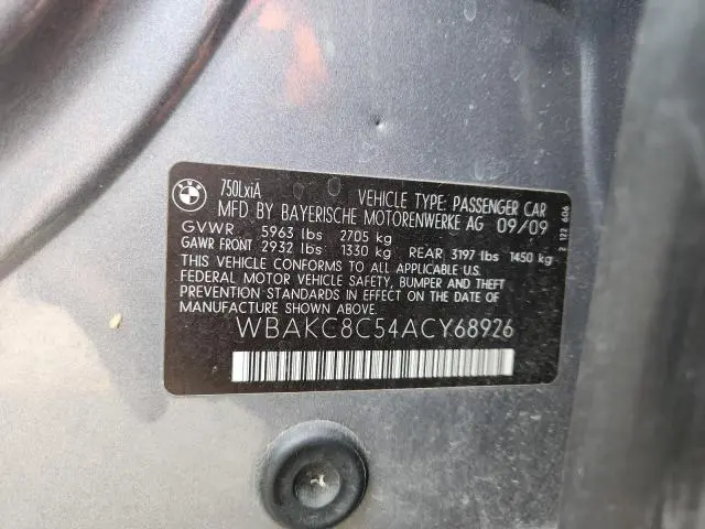 2010 BMW 750 LI XDRIVE  