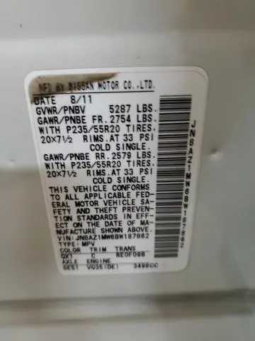 2011 NISSAN MURANO S