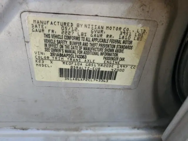 2012 NISSAN SENTRA 2.0  