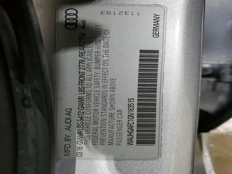 2016 AUDI A6 PRESTIGE  