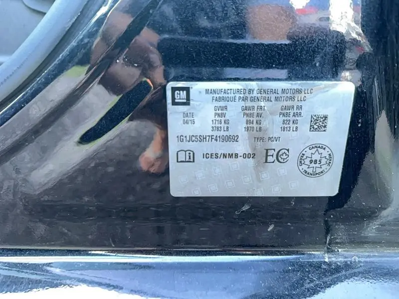 2015 CHEVROLET SONIC LT  