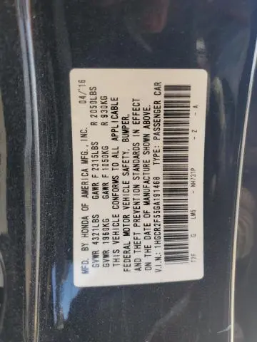 2016 HONDA ACCORD SPORT  