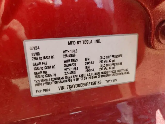 2024 TESLA MODEL Y   
