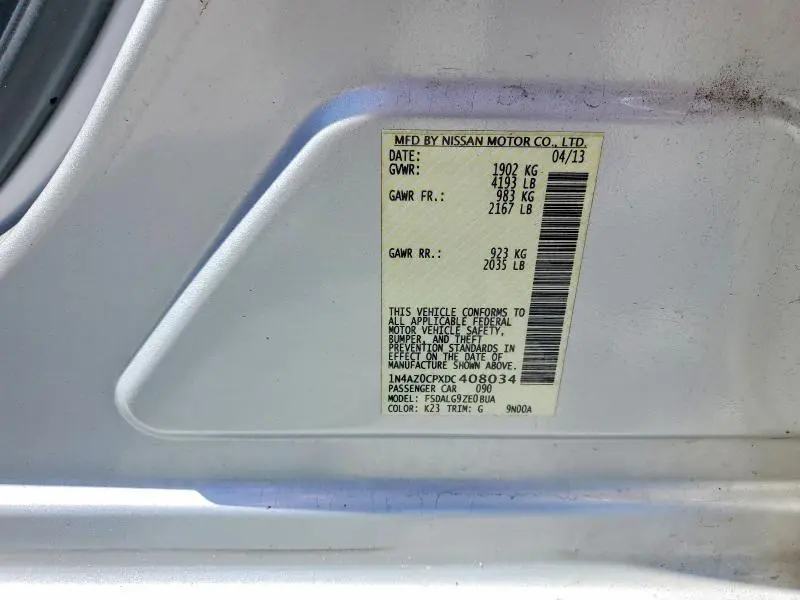 2013 NISSAN LEAF S  