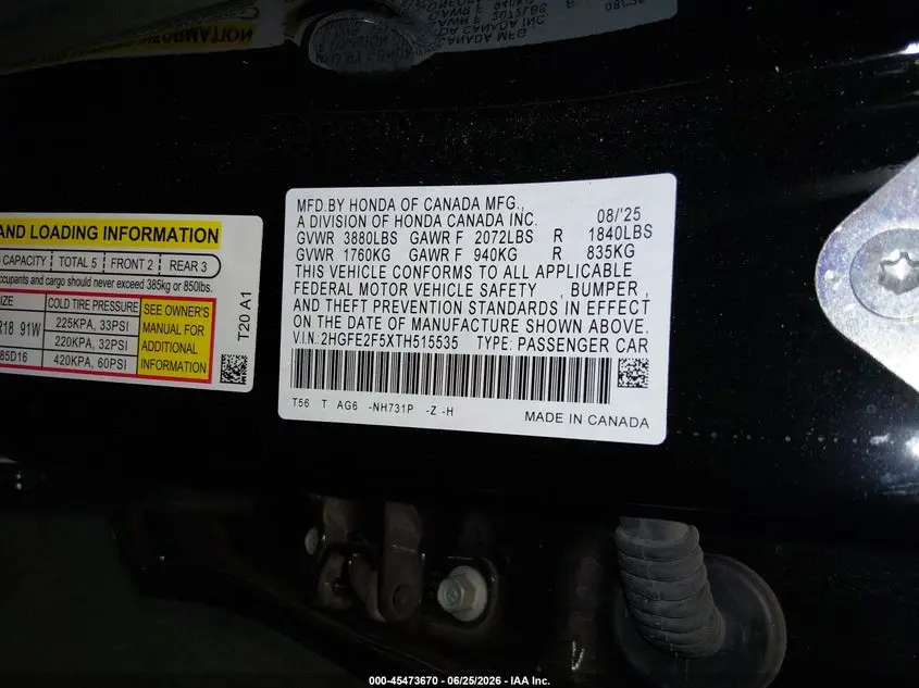 2026 HONDA CIVIC SPORT
