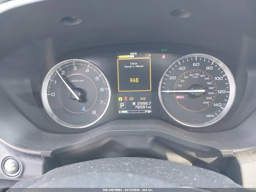 2019 SUBARU CROSSTREK 2.0I LIMITED